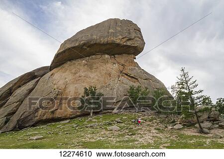 Stock Image - Turtle Rock, Gorkhi-Terelj National Park, Mongolia. Fotosearch