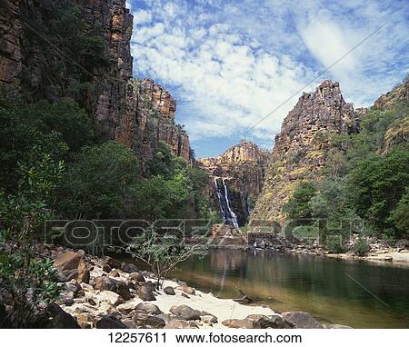 Stock Image - Twin Falls, Kakadu National Park; Northern Territory, Australia. Fotosearch