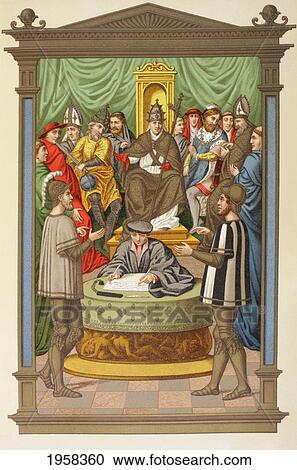 Two Chevaliers Hold An Argument About The Immaculate Conception In Front Of An Emperor. From A 16Th Century Miniature In Chants Royaux By Jehan Marot. From Military And Religious Life In The Middle Ages By Paul Lacroix Published London Circa 1880. View Large Photo Image Stock Image - Two Chevaliers Hold An Argument About The Immaculate Conception In Front Of An Emperor. From A 16Th Century Miniature In Chants Royaux By Jehan Marot. From Military And Religious Life In The Middle Ages By Paul Lacroix Published London Circa 1880.. Fotosearch
