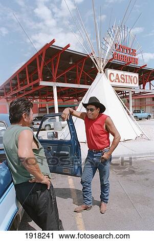 Stock Image - Two Crow Indians Regulars Of Casino. Fotosearch