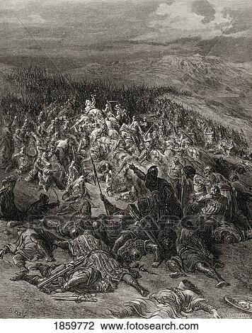Stock Image - Two Hundred Knights Attack Twenty Thousand Saracens First Crusade 1096 1146. Fotosearch