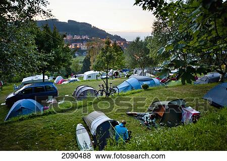 Two Men At Campsite In Basque Country, Spain View Large Photo Image Stock Photo - Two Men At Campsite In Basque Country, Spain. Fotosearch