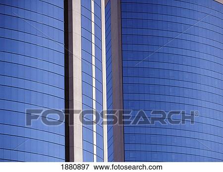 Two Office Blocks Covered In Blue Glass, Close Up View Large Photo Image Stock Photo - Two Office Blocks Covered In Blue Glass, Close Up. Fotosearch