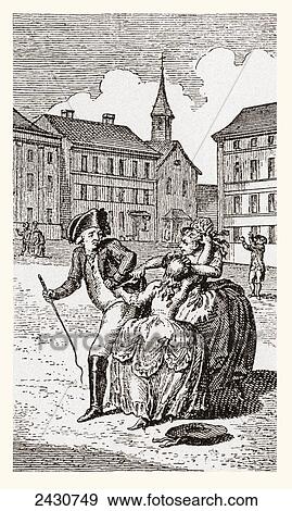 Two prostitutes fight for a gentleman's custom in the street. From Illustrierte Sittengeschichte vom Mittelalter bis zur Gegenwart by Eduard Fuchs, published 1909. View Large Photo Image Stock Photo - Two prostitutes fight for a gentleman's custom in the street. From Illustrierte Sittengeschichte vom Mittelalter bis zur Gegenwart by Eduard Fuchs, published 1909.. Fotosearch