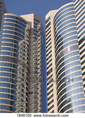 Stock Image - Two Skyscrapers; Asia. Fotosearch