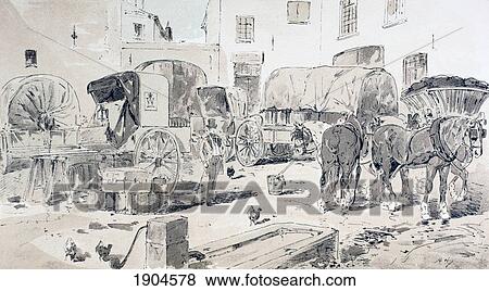 Types Of Carriages Used During The 19Th Century. After A Watercolour By A. Heins. From Cortege Historique Des Moyens De Transport. Published Brussels, 1886. View Large Photo Image Stock Photo - Types Of Carriages Used During The 19Th Century. After A Watercolour By A. Heins. From Cortege Historique Des Moyens De Transport. Published Brussels, 1886.. Fotosearch
