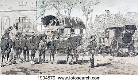Types Of Coaches Used During The 19Th Century. After A Watercolour By A. Heins. From Cortege Historique Des Moyens De Transport. Published Brussels, 1886. View Large Photo Image Stock Photo - Types Of Coaches Used During The 19Th Century. After A Watercolour By A. Heins. From Cortege Historique Des Moyens De Transport. Published Brussels, 1886.. Fotosearch