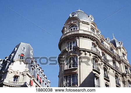 Stock Photo - Typical French Townhouses, Paris. Fotosearch