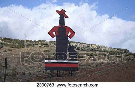 Stock Image - Typical Spanish Road Sign; Spain, Tio Pepe. Fotosearch