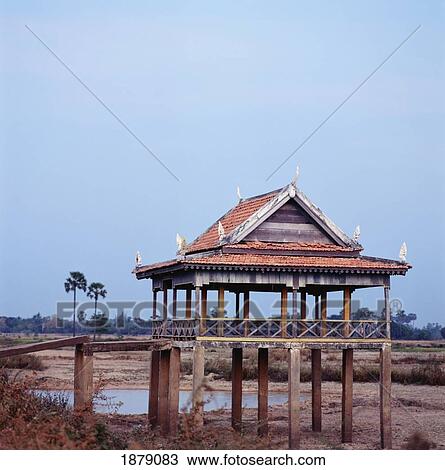 Stock Image - Typical Stilted Architecture By Water. Fotosearch