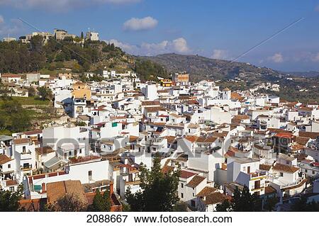 Typical Whitewash Mountain Village With Castle; Monda Malaga Province Spain View Large Photo Image Stock Photo - Typical Whitewash Mountain Village With Castle; Monda Malaga Province Spain. Fotosearch