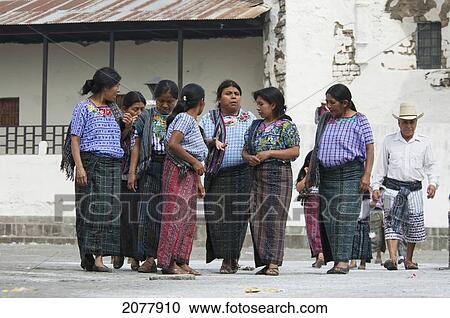 Stock Image - Tzutjil Maya People In The Santiago Ap. Fotosearch