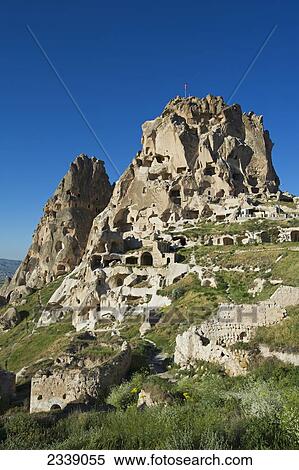 Stock Photography - Uchisar Castle In Goreme; Cappadocia, Turkey. Fotosearch