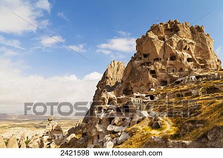 Uchisar Castle; Uchisar, Cappadocia, Turkey View Large Photo Image Stock Photo - Uchisar Castle; Uchisar, Cappadocia, Turkey. Fotosearch
