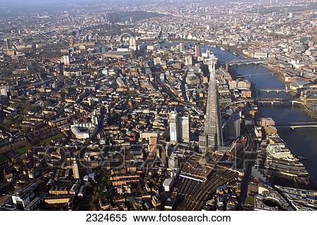UK, Aerial view of central London; England View Large Photo Image Stock Photography - UK, Aerial view of central London; England. Fotosearch