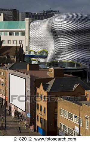 Stock Image - UK Birmingham Selfridges & St martins church 2008. Fotosearch