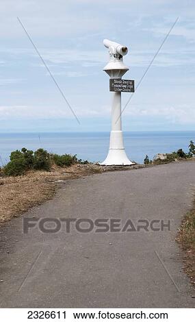 UK, Coin operated telescope at coastal path; Devon View Large Photo Image Stock Image - UK, Coin operated telescope at coastal path; Devon. Fotosearch