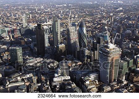 Picture - UK, England, Aerial view of City; London. Fotosearch