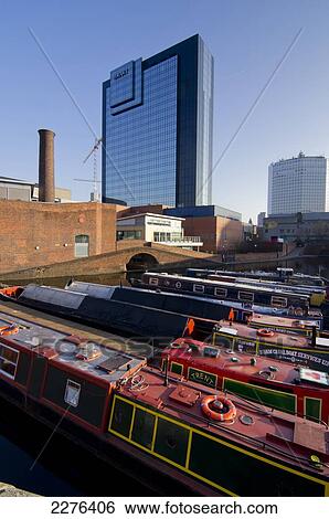 Uk, England, Birmingham, Canal Area. View Large Photo Image Stock Photograph - Uk, England, Birmingham, Canal Area.. Fotosearch