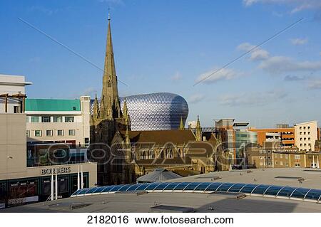 Uk, England, Birmingham Selfridges And St Martins Church Daytime View Large Photo Image Stock Photograph - Uk, England, Birmingham Selfridges And St Martins Church Daytime. Fotosearch