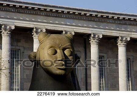 Uk, England, Birmingham, Sphinx Statue And Town Hall. View Large Photo Image Stock Photo - Uk, England, Birmingham, Sphinx Statue And Town Hall.. Fotosearch