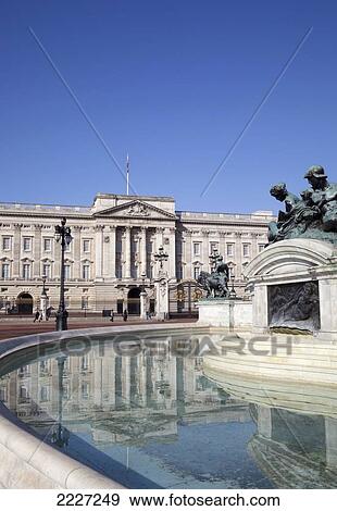 Stock Photo - UK, England, Buckingham Palace and Victoria Memorial; London. Fotosearch