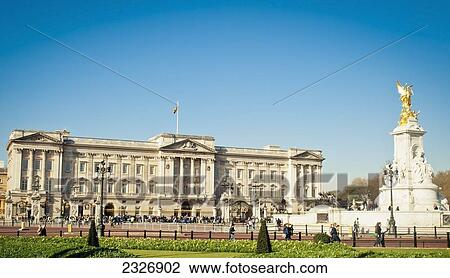 Stock Image - UK, England, Buckingham Palace; London. Fotosearch