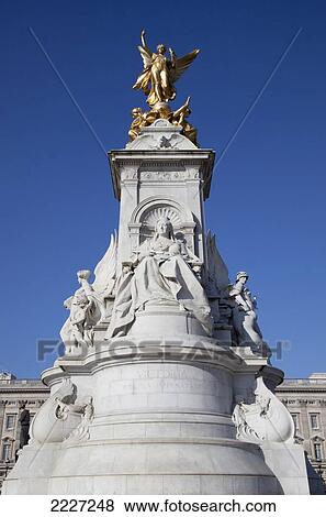 Stock Photo - UK, England, Buckingham Palace; London, The Victoria Memorial. Fotosearch