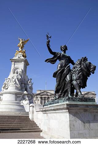 Stock Photo - UK, England, Buckingham Palace; London, Victoria Memorial. Fotosearch