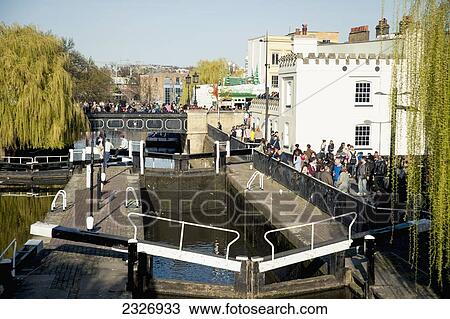 UK, England, Camden; London, People enjoying a sunny day near Regents Canal View Large Photo Image Stock Image - UK, England, Camden; London, People enjoying a sunny day near Regents Canal. Fotosearch