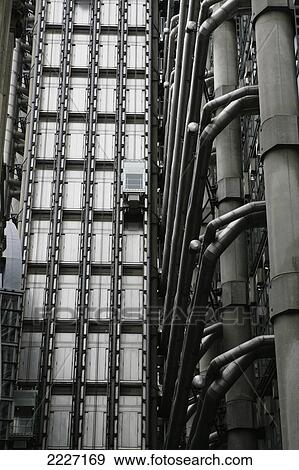 Stock Photo - UK, England, designed by Richard Rogers; London, One Lime Street, Exterior of Lloyd's Insurance Building. Fotosearch