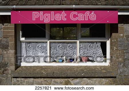 Stock Image - Uk, England, Devon, Piglet Cafe; East Prawle. Fotosearch