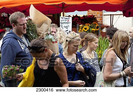 Stock Photograph - UK, England, Hackney; London, Columbia Road Flower Market. Fotosearch