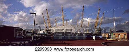 Uk, England, London, And Canary Wharf Development; North Greenwich, Or O2 Arena, Panoramic Shot Of Millennium Dome View Large Photo Image Stock Image - Uk, England, London, And Canary Wharf Development; North Greenwich, Or O2 Arena, Panoramic Shot Of Millennium Dome. Fotosearch