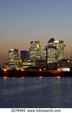 Picture - Uk, England, London, Canary Wharf Isle Of Dogs Docklands Albert Docks.. Fotosearch