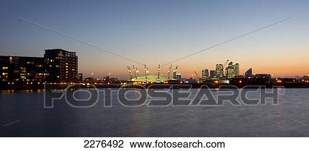 Stock Image - Uk, England, London, Canary Wharf Isle Of Dogs Docklands Albert Docks.. Fotosearch