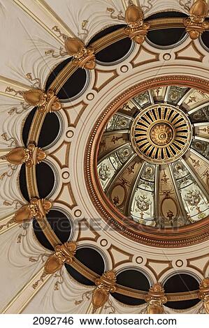 UK, England, London Coliseum; London, View of freshly restored domed ceiling View Large Photo Image Stock Photograph - UK, England, London Coliseum; London, View of freshly restored domed ceiling. Fotosearch