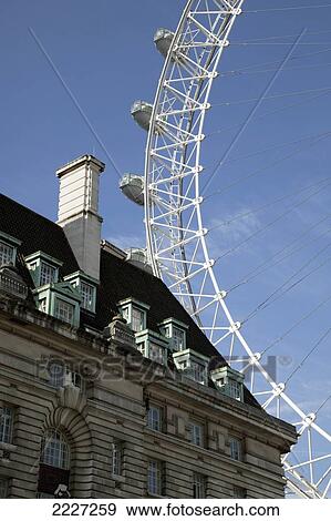 UK, England, London Eye in South Bank; London View Large Photo Image Stock Photo - UK, England, London Eye in South Bank; London. Fotosearch