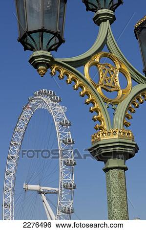 Uk, England, London, Millenium Wheel, London Eye. View Large Photo Image Stock Photograph - Uk, England, London, Millenium Wheel, London Eye.. Fotosearch