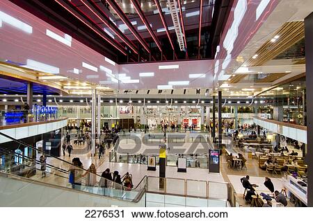 Stock Image - Uk, England, London, Stratford Westfield Shopping Center Interior.. Fotosearch