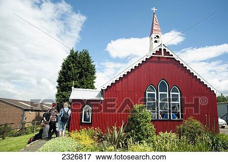 Stock Photo - UK, England, Midland Railway; Derbyshire, Church stage at Indietracks Festival. Fotosearch