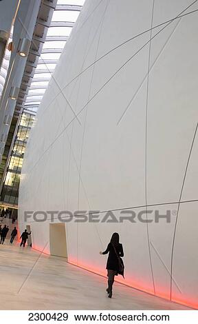 Stock Photo - UK, England, Natural History Museum; London, Darwin Centre, People walking past Cocoon. Fotosearch
