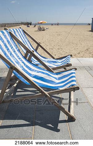 Uk, England, Norfolk, Deckchairs On Promenade; Great Yarmouth View Large Photo Image Picture - Uk, England, Norfolk, Deckchairs On Promenade; Great Yarmouth. Fotosearch