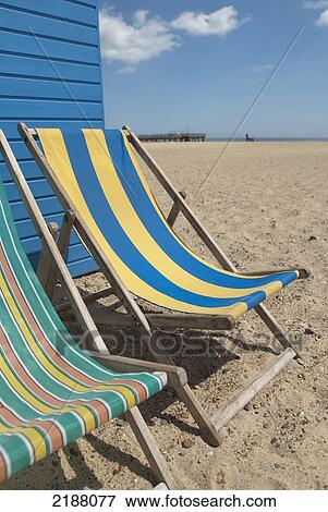 Uk, England, Norfolk, Deckchairs On South Beach; Great Yarmouth View Large Photo Image Stock Photo - Uk, England, Norfolk, Deckchairs On South Beach; Great Yarmouth. Fotosearch