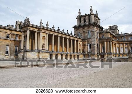 UK, England, Oxfordshire, Built between 1705 and 1724; Woodstock, intended to be gift to John Churchill, Blenheim Palace View Large Photo Image Stock Photo - UK, England, Oxfordshire, Built between 1705 and 1724; Woodstock, intended to be gift to John Churchill, Blenheim Palace. Fotosearch