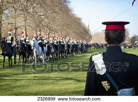 UK, England, Royal Guards rehearsing in Hyde Park; London View Large Photo Image Stock Photo - UK, England, Royal Guards rehearsing in Hyde Park; London. Fotosearch