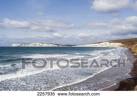 Uk, England, Scenic View Of Brook Bay; Isle Of Wight View Large Photo Image Stock Photography - Uk, England, Scenic View Of Brook Bay; Isle Of Wight. Fotosearch