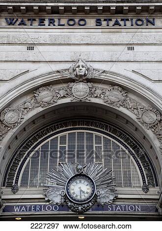UK, England, South London; London, Exterior detail of Waterloo station View Large Photo Image Stock Photo - UK, England, South London; London, Exterior detail of Waterloo station. Fotosearch