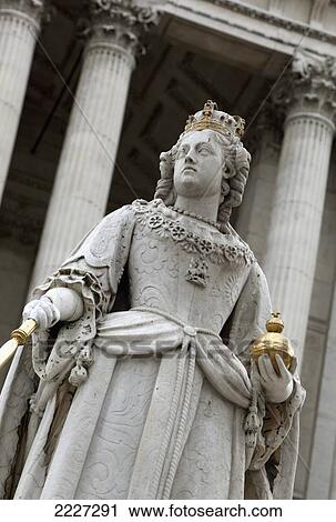 UK, England, Statue of Queen Anne surveys St Paul's Churchyard outside of St Paul's Cathedral in City of London; London View Large Photo Image Stock Image - UK, England, Statue of Queen Anne surveys St Paul's Churchyard outside of St Paul's Cathedral in City of London; London. Fotosearch