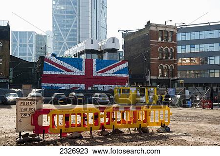 Stock Image - UK, England, Street Art in Shoreditch; London. Fotosearch
